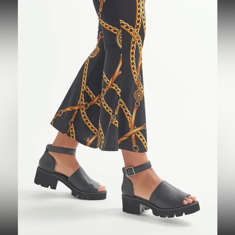 BC Footwear Womens United Vegan Ankle Strap Sandal - Black Size 7 - NEW